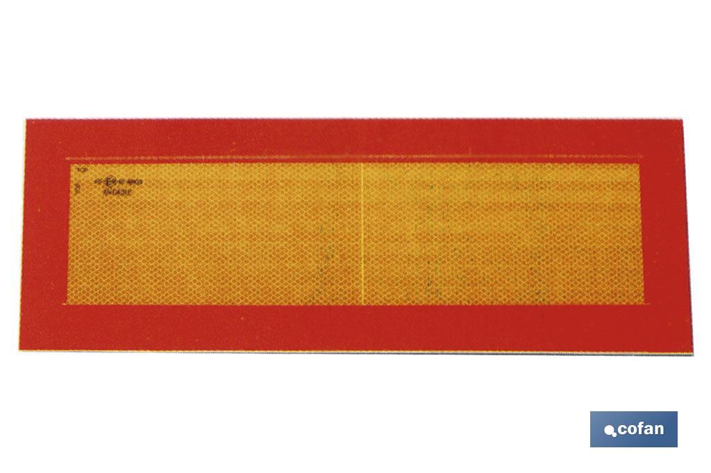 PLACA V-6 PARA VEHICULOS LARGOS 565X200MM.