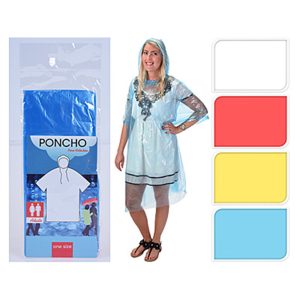 CHUBASQUERO PONCHO ADULTO COLORES SURT.